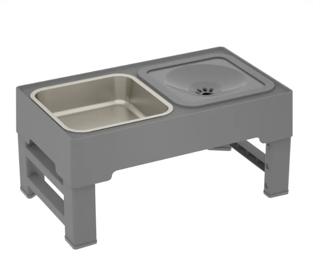 Adjustable Height Dog Feeding Bowl Stand