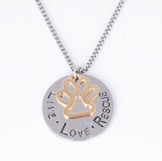 Dog Paw Pendant Necklace