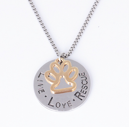 Dog Paw Pendant Necklace