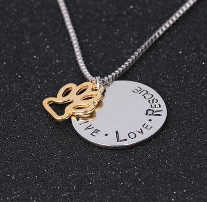 Dog Paw Pendant Necklace
