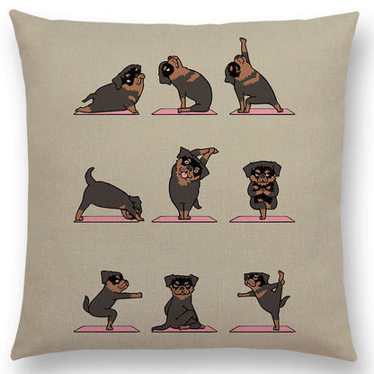 Dog Yoga Pose Pillowcase