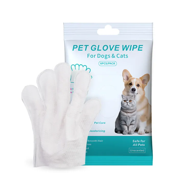Dog Cleaning Gloves & Wipes