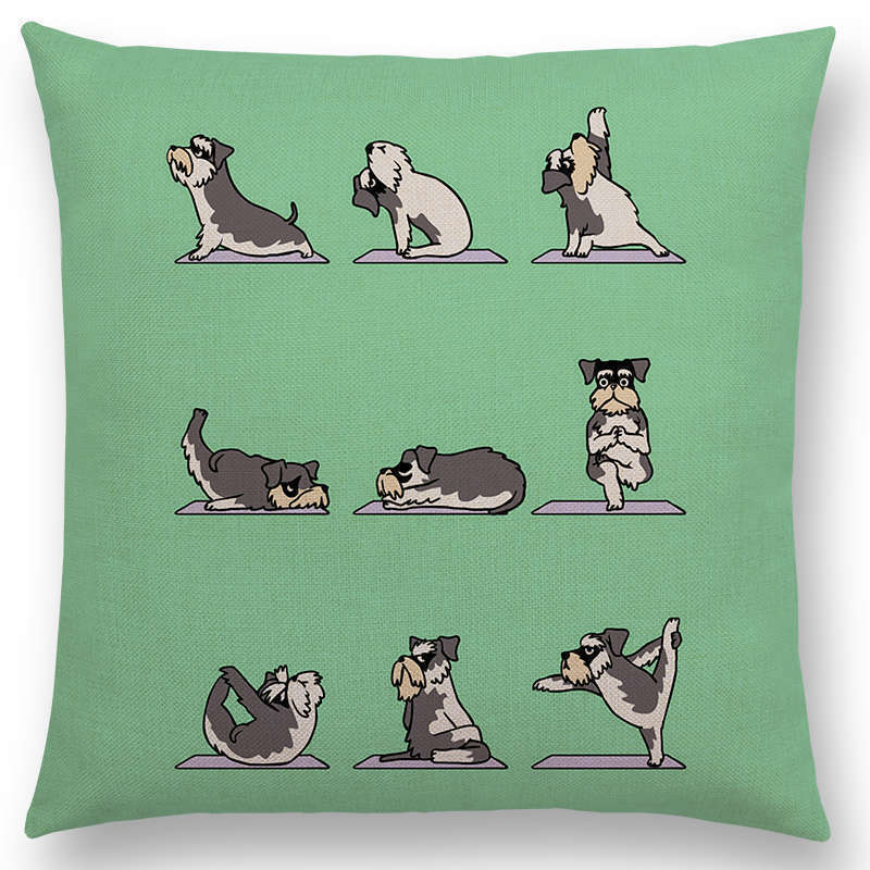 Dog Yoga Pose Pillowcase