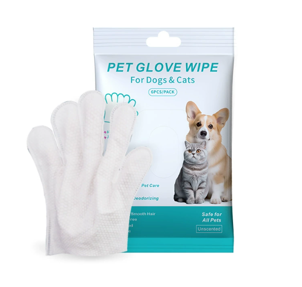 Dog Cleaning Gloves & Wipes