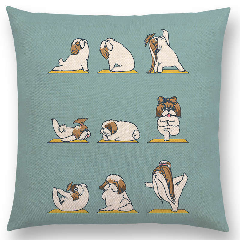 Dog Yoga Pose Pillowcase