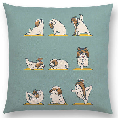 Dog Yoga Pose Pillowcase