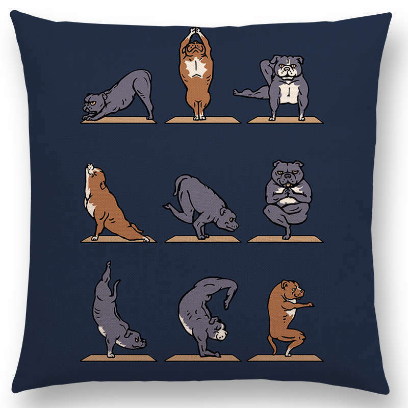 Dog Yoga Pose Pillowcase