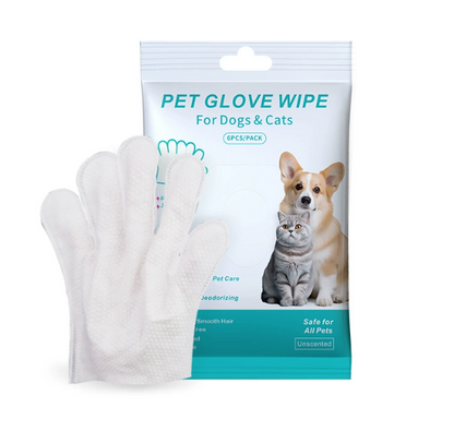 Dog Cleaning Gloves & Wipes
