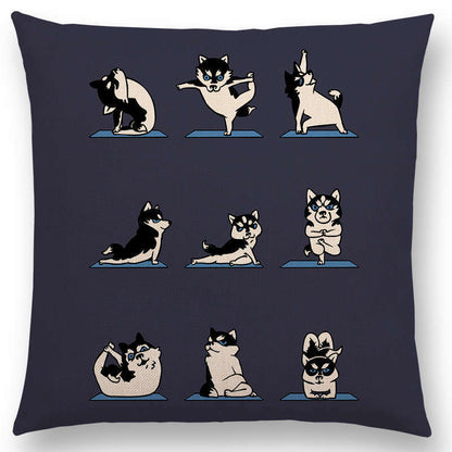 Dog Yoga Pose Pillowcase