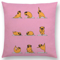 Dog Yoga Pose Pillowcase