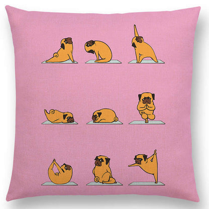 Dog Yoga Pose Pillowcase