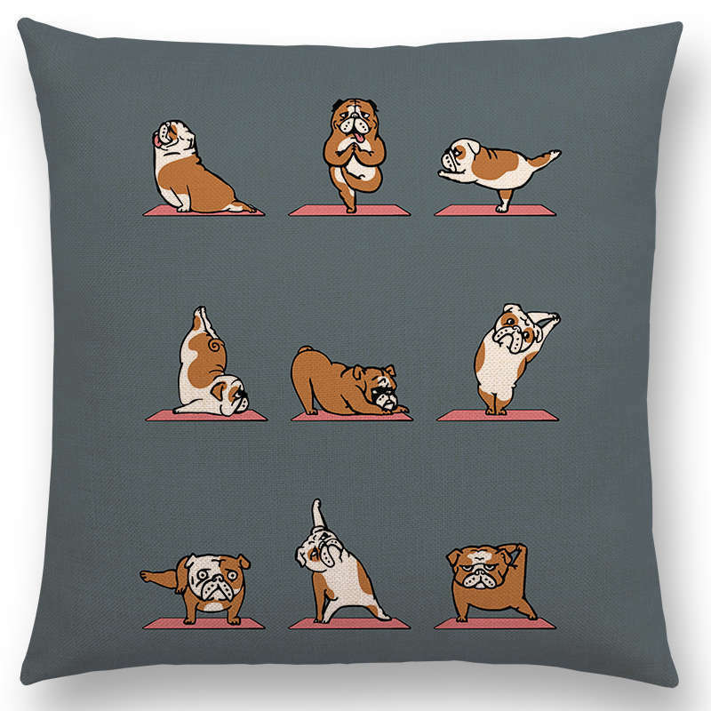 Dog Yoga Pose Pillowcase