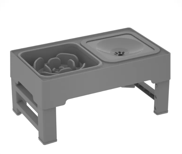 Adjustable Height Dog Feeding Bowl Stand