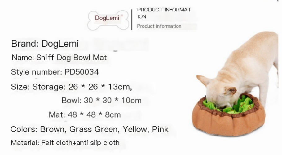 Dog Snuffle Mat & Anti-Choke Slow Feed Bowl
