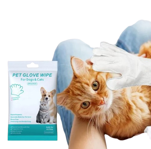 Dog Cleaning Gloves & Wipes