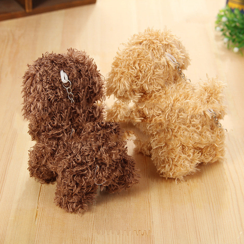 Teddy Dog Plush Keychain