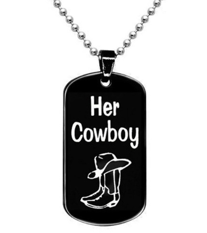 Couple's Letter Dog Tag Necklace