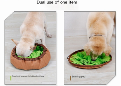 Dog Snuffle Mat & Anti-Choke Slow Feed Bowl