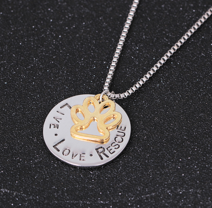 Dog Paw Pendant Necklace