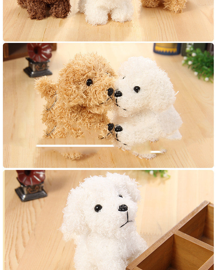 Teddy Dog Plush Keychain