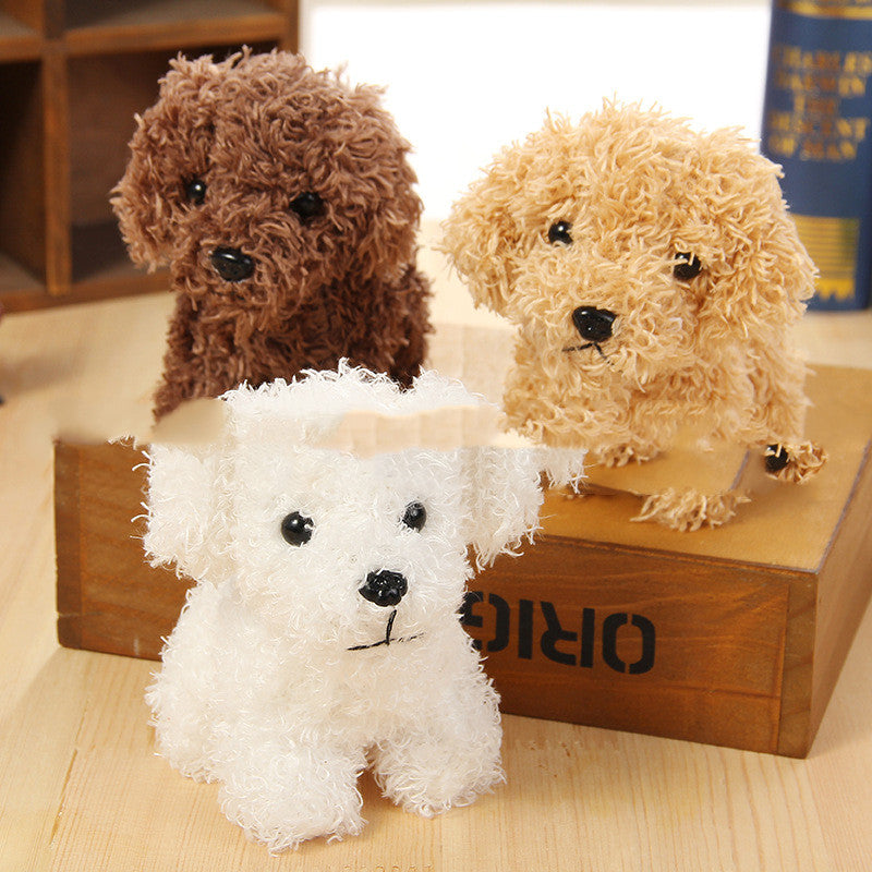 Teddy Dog Plush Keychain