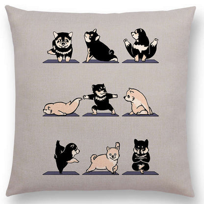 Dog Yoga Pose Pillowcase