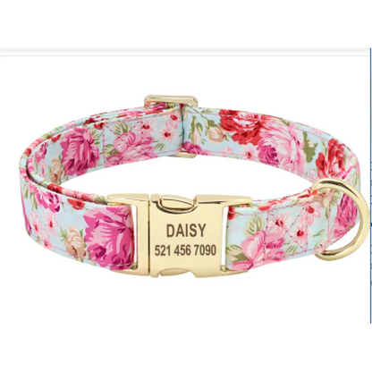 Customizable Dog Collar with Tag