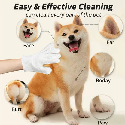 Dog Cleaning Gloves & Wipes