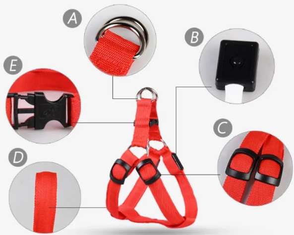 LED Luminous Dog Chest Harness