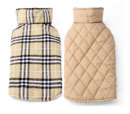 Plaid Dog Winter Coat