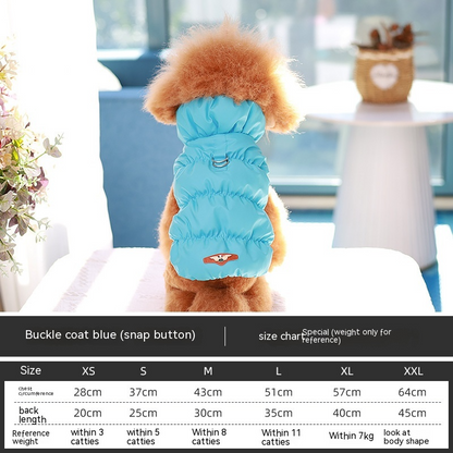 Warm Cotton Dog Vest with Buckle