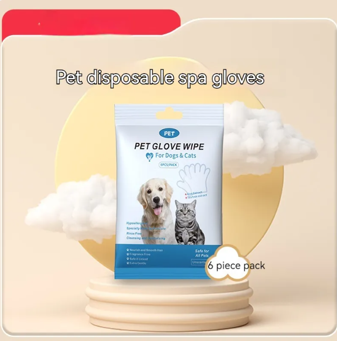 Dog Cleaning Gloves & Wipes