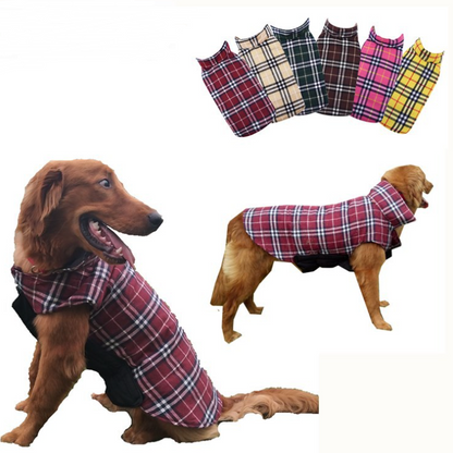 Plaid Dog Winter Coat